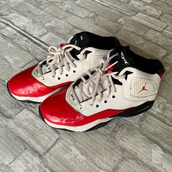 JORDAN B’LOYAL GS ‘WHITE GYM RED’ BOY’S SNEAKERS - Picture 3 of 7